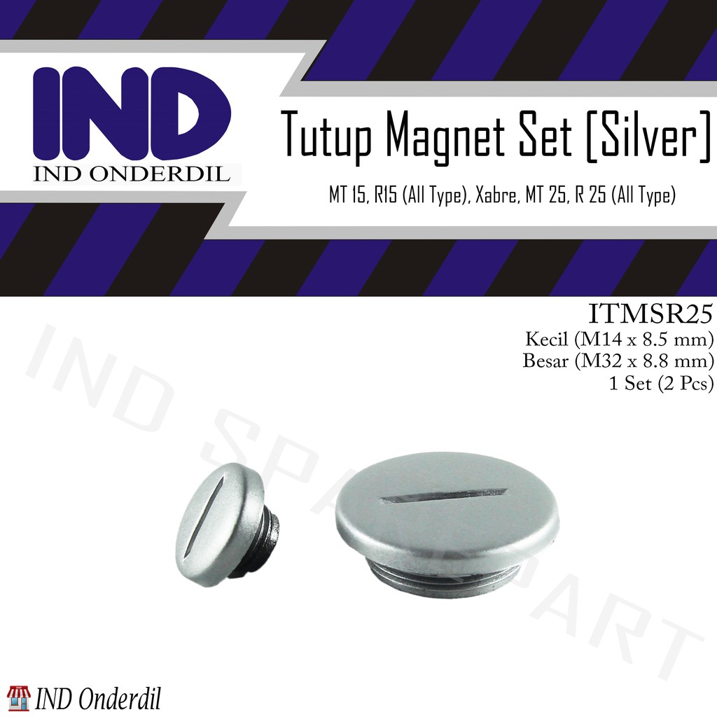 Baut Tutup Blok/Bak Magnet Besar/Kecil Silver Set R 25/R 15/V1/V2/V3