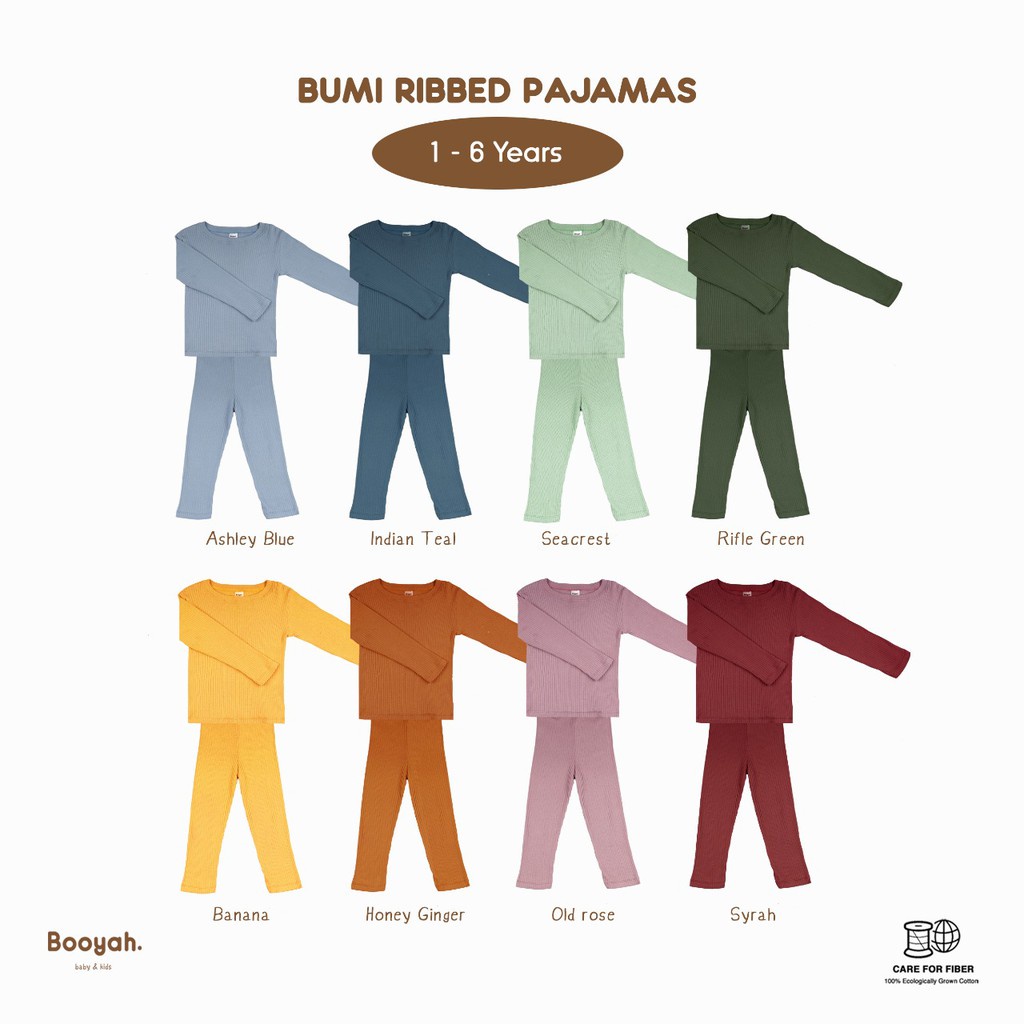 Bumi Ribbed Pajamas Piyama anak laki laki  &amp; perempuan by Booyah | DUO KRUCILS