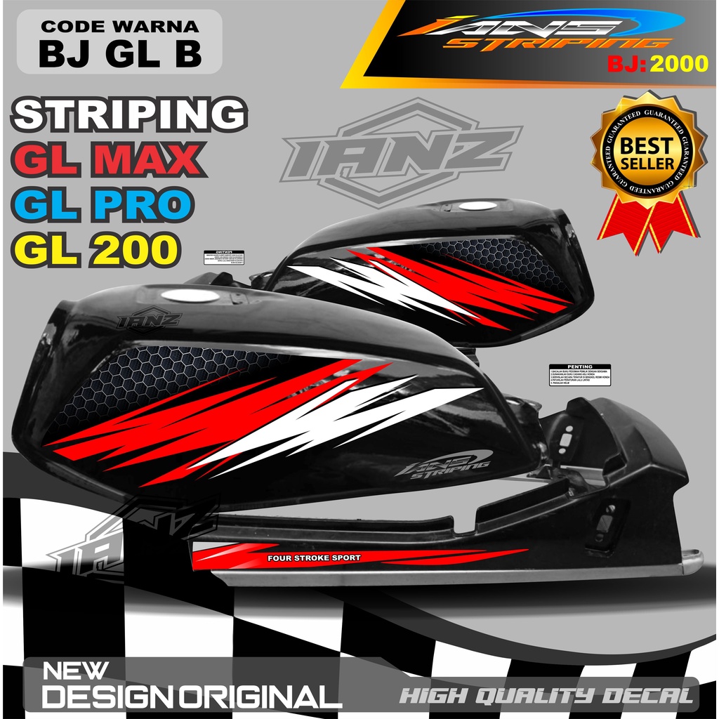 STRIPING LIST BODY GL MAX GL PRO TERMURAH / STRIPING GL MAX TERBARU / STIKER MOTOR