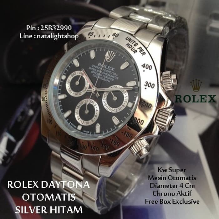 rolex black face gold and silver