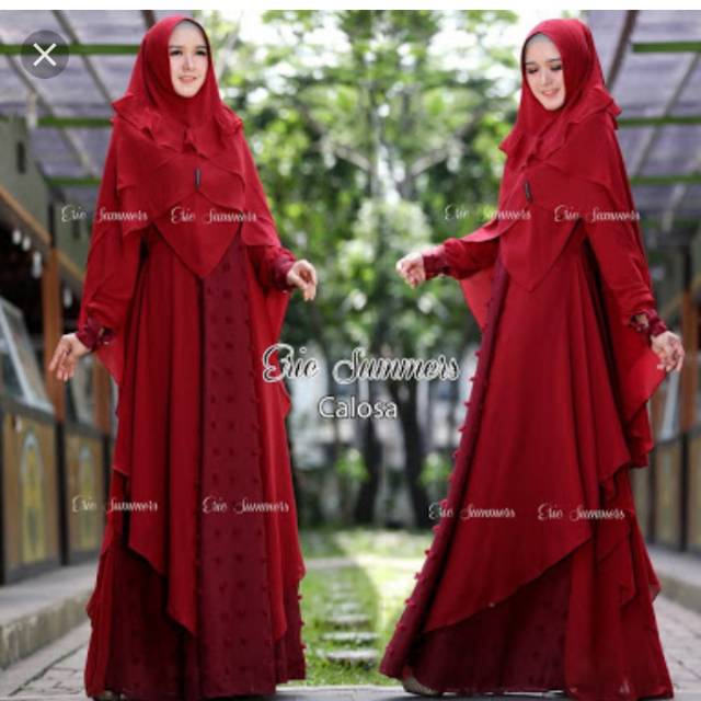 Preloved set gamis syari eric summer vvgc