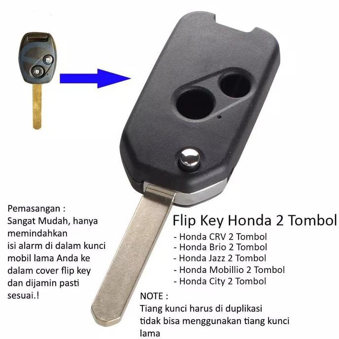 CASING CASE COVER RUMAH KUNCI LIPAT FLIP KEY HONDA CRV JAZZ BRIO MOBILIO FREED CITY ACCORD CIVIC