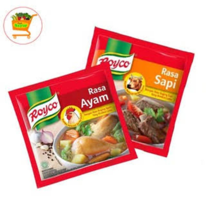 

royco kaldu sapi ayam 1renteng 12 sachet @8gr