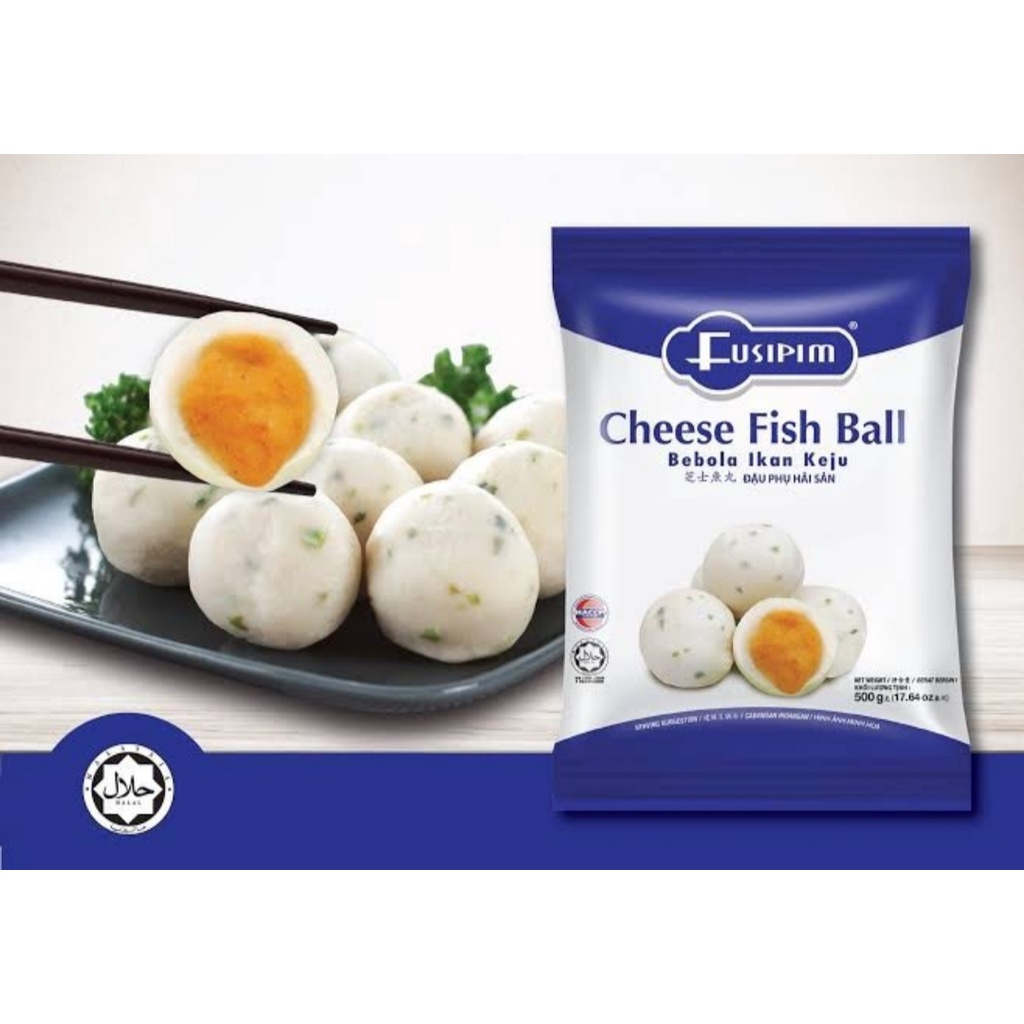 Fusipim 400g Cheese Fish Ball Frozen Bakso Ikan Keju Import Malaysia