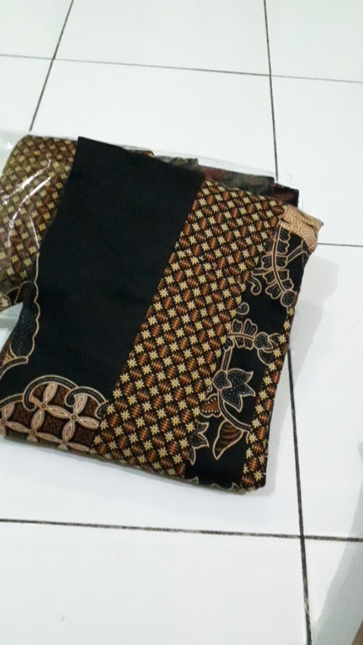 Gamis Batik Modern Murah Katun Halus Kombinasi Truntum, Ori Batik Aksara Pekalongan Big Size Jumbo
