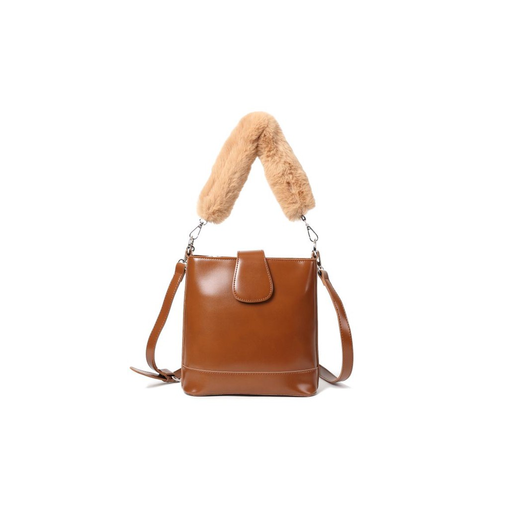 Adler Lavina Korea Tas Wanita Leather Brown Shoulder Bag  Ad8635
