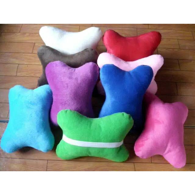 Bantal Kepala Jok Mobil Sepasang (2 pcs) - Bantal Mobil Polos - Bantal Sandar Mobil Warna Polos