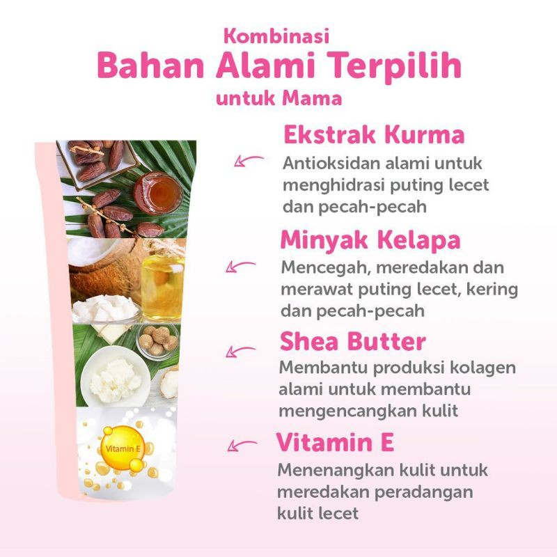 Mama's Choice Intensive Nipple Cream (Krim Puting Halal dan Food Grade - Aman untuk Bayi)