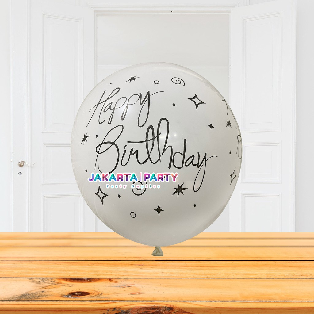 Balon Latex Happy Birthday / Balon Motif HBD / Balon Souvenir Ultah