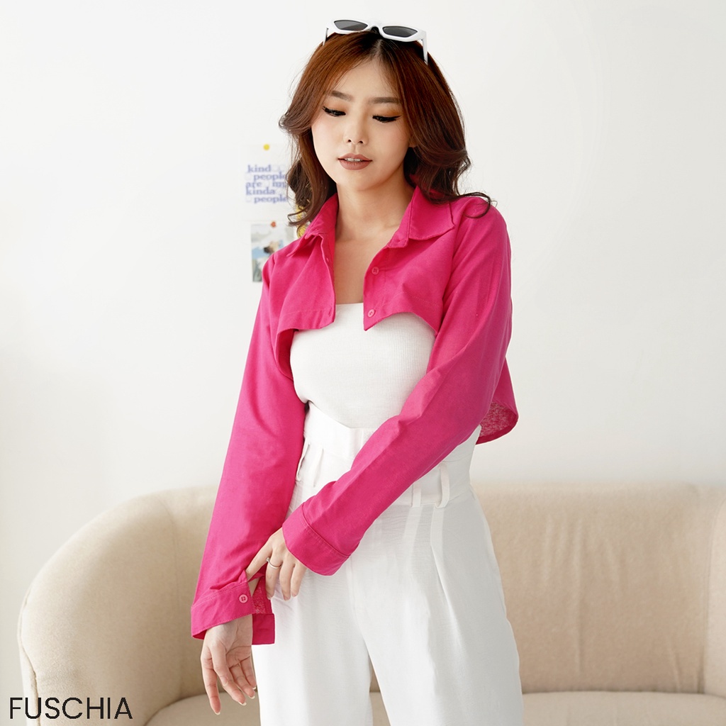 Kendal Bolero Long Shirt Atasan Kemeja Blouse Top Wanita