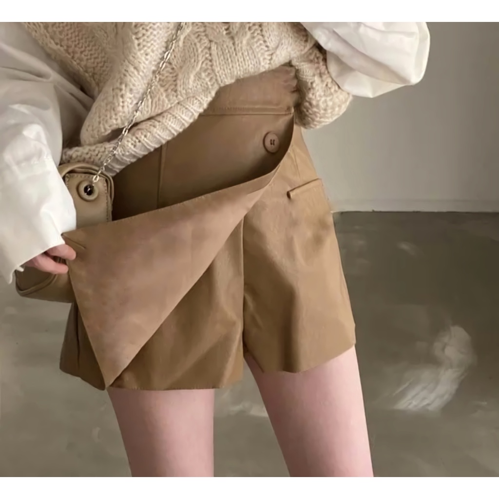 Korean Mini Skirt - Rok Celana Pendek Wanita Hotpants Terbaru -  Mini Skirt Style Korea Jumbo Santai