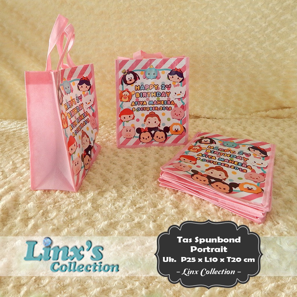 

Tas souvenir ultah / goodie bag ulang tahun / tas spunbond