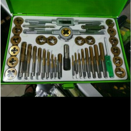 tekiro GT TD1726 hand tap and dies 40 pcs alat handtap dan senai
