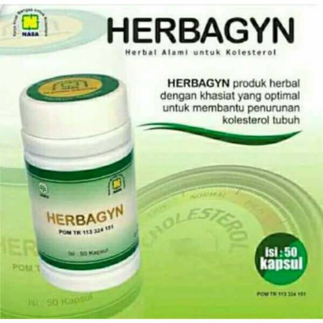 HERBAGYN NASA produk herbal menurunkan kolestrol dan mengurangi lemak darah