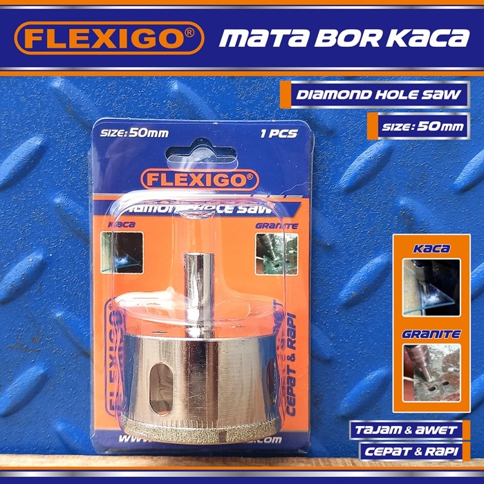 Mata Bor Kaca  Dan Granite 50 mm Original Flexigo Diamon Hole Saw