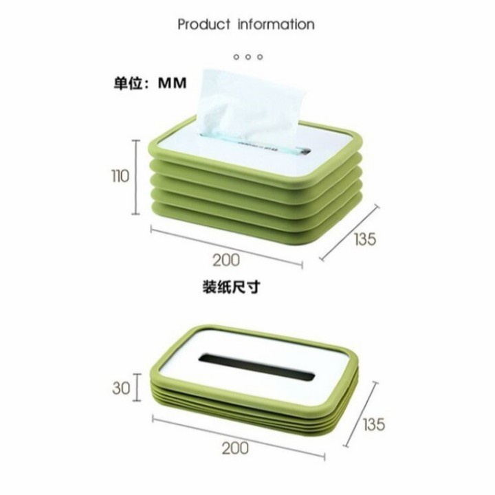 (COD) Kotak Tisu Lipat - Tissue Box Flexible - Tempat Tissue Serbaguna