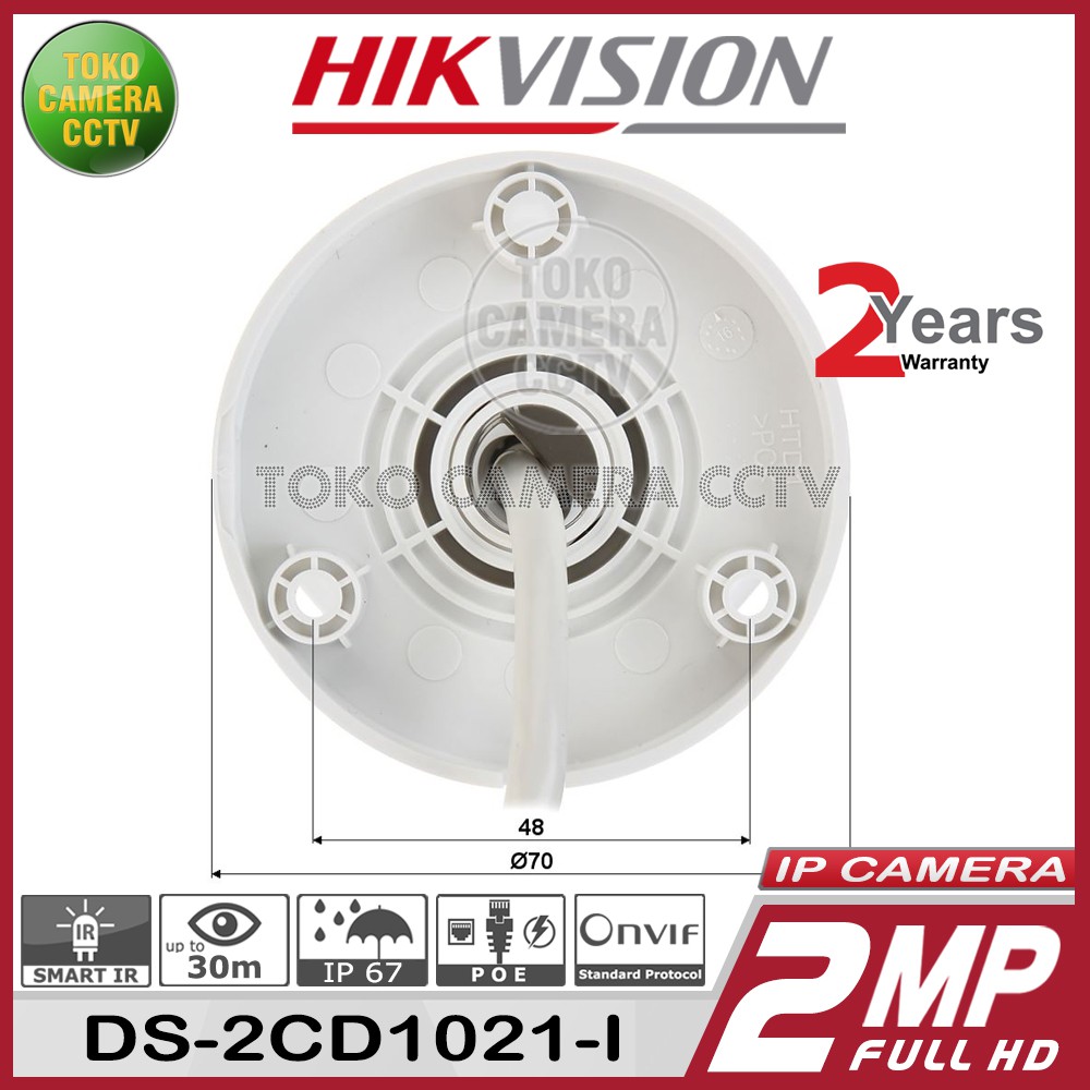 IP CAMERA 2MP OUTDOOR HIKVISION DS-2CD1021-I