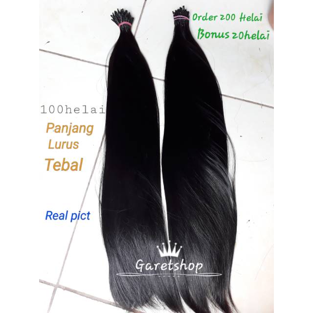 Terlaris (COD)PROMO Rambut sambung 60-65cm 100helai(1ikat) THX