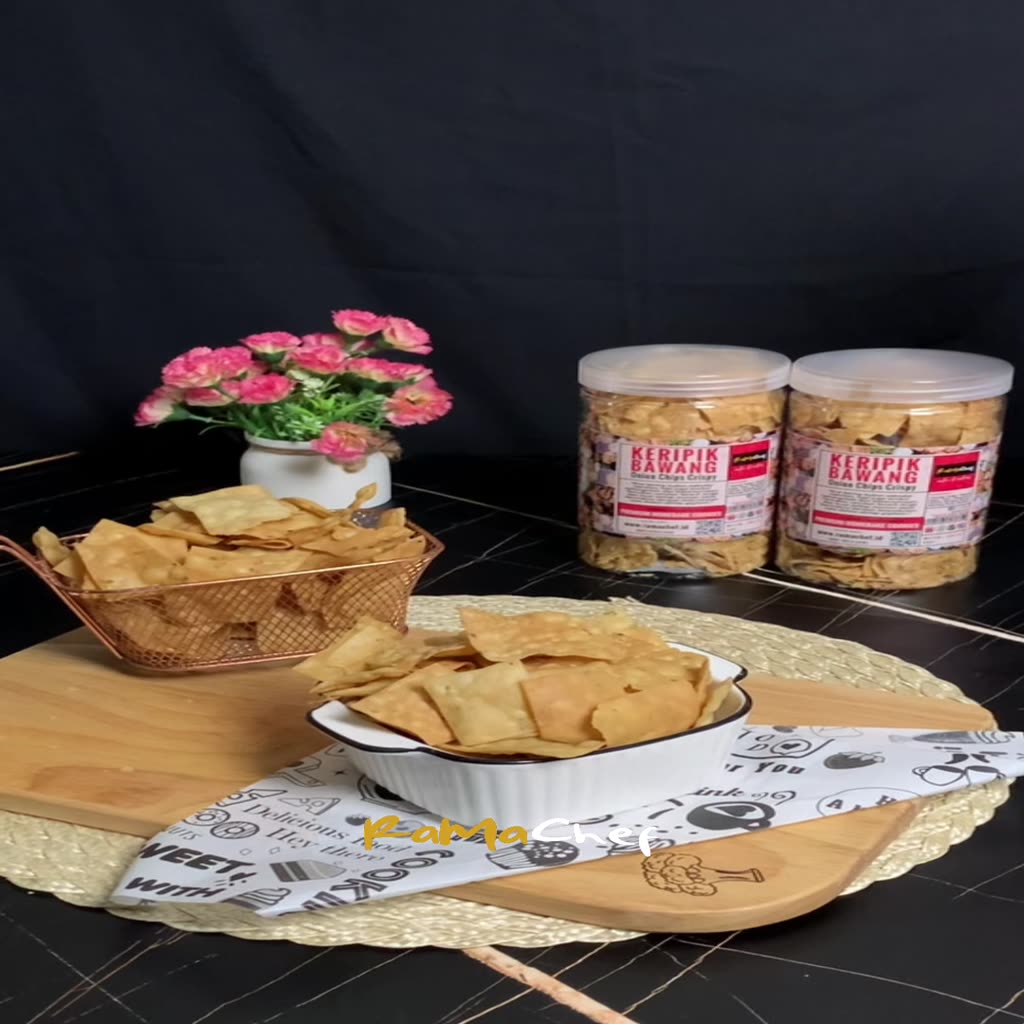 Keripik Bawang Pangsit Cemilan Snack Renyah Gurih Krispi Spesial Homemade by RaMaChef