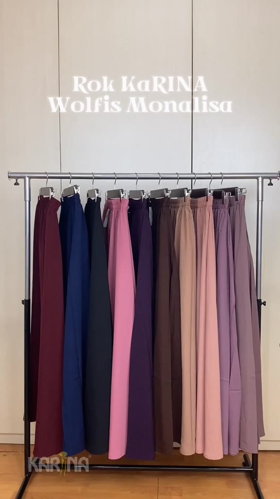 Bawahan Wanita Bahan WOLFIS Premium | Rok Kerja Lebar Polos High Waist Jumbo Tidak Menerawang Cocok Untuk Muslimah Kerja Kuliah by KaRINA