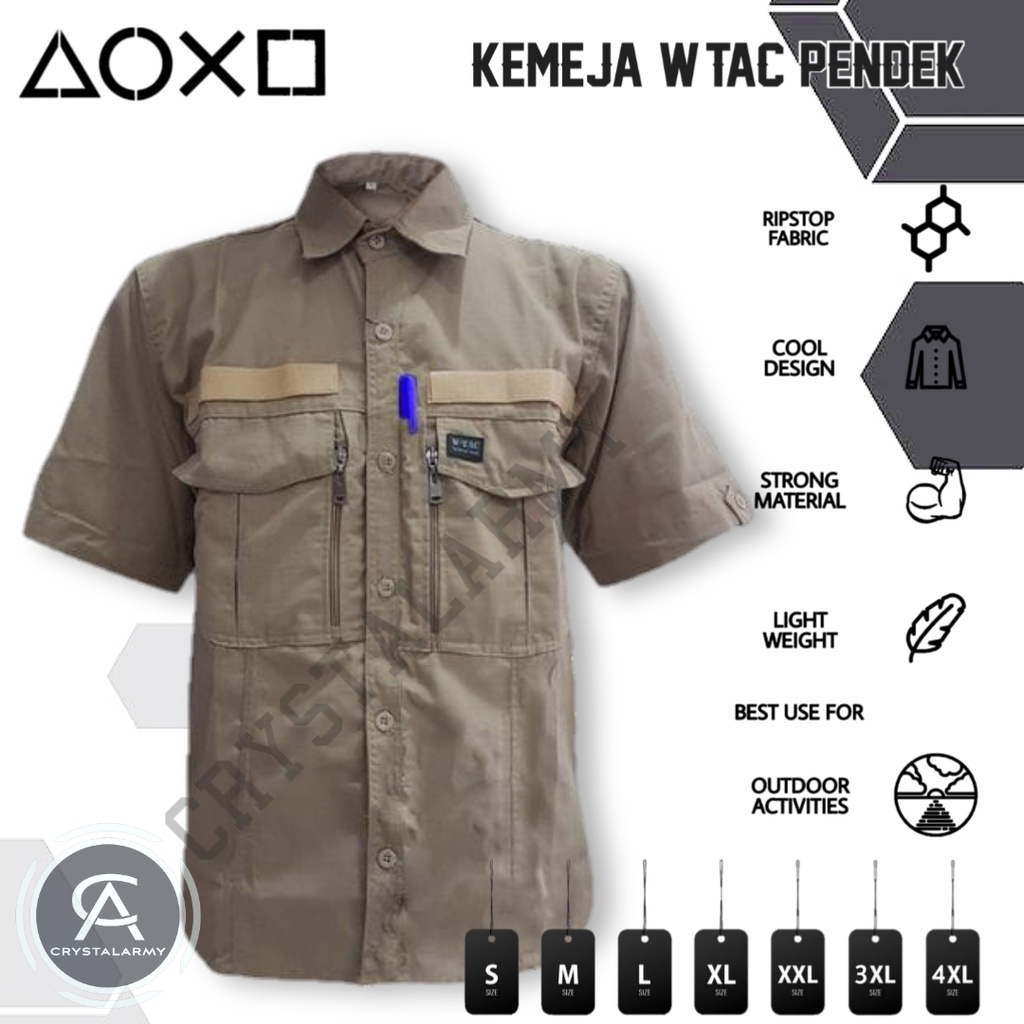 Kemeja Tactical W-TAC Tangan pendek BIG SIZE