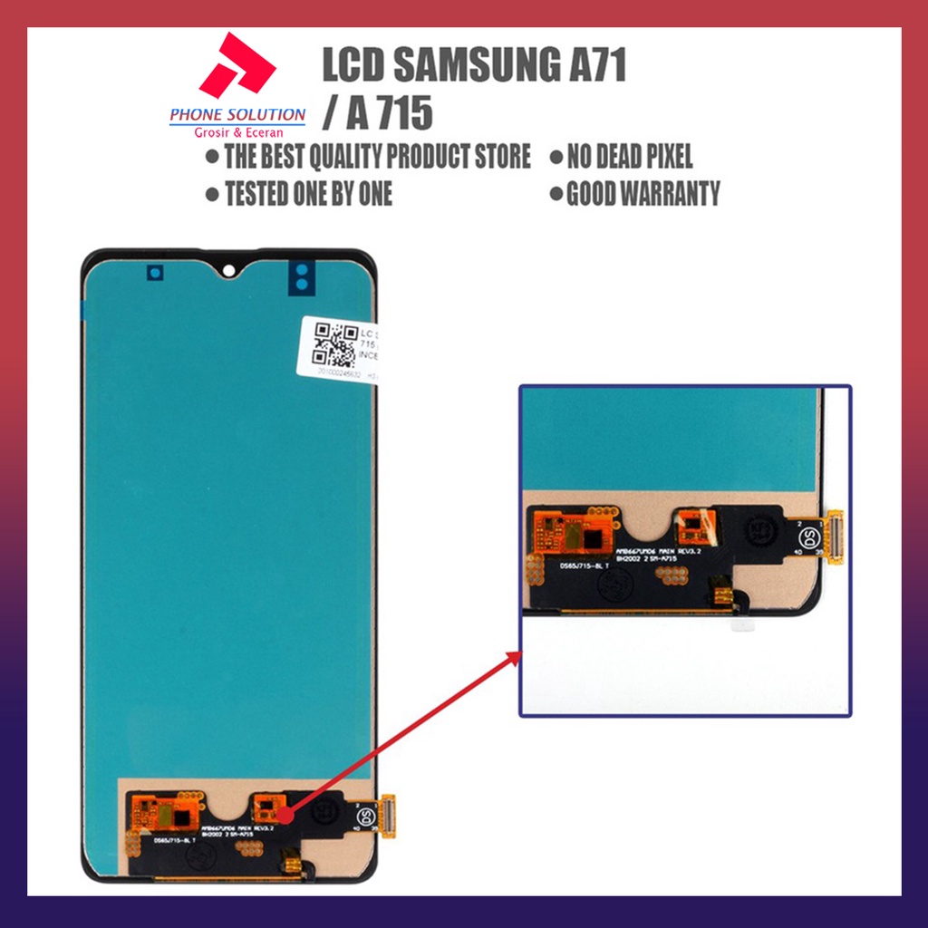 LCD SAMSUNG A71/A715 ORIGINAL 100% Fullset Touchscreen // Supplier LCD Samsung - Garansi 1 Bulan