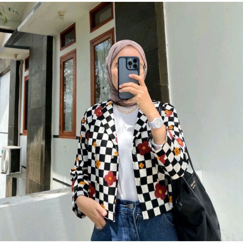 BLAZER WANITA GIULA STANDARD JUMBO CROP ALA KOREA TERBARU 2023 / BLAZER REMAJA CEWEK KOREAN STYLE MU