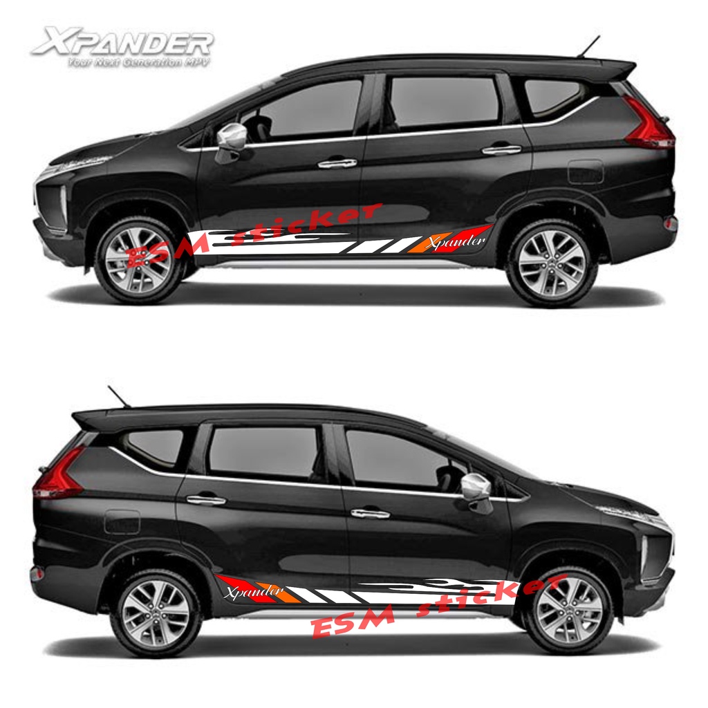 sticker mobil mitsubishi custom text stiker mitsubishi xpander