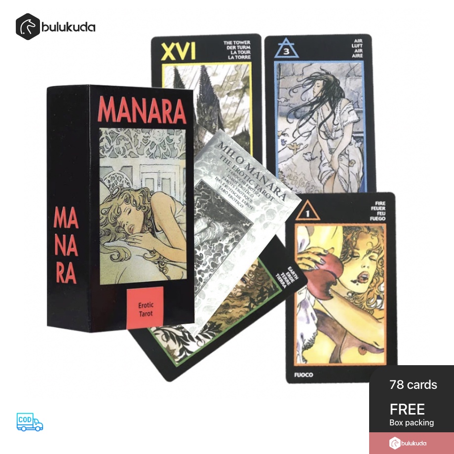 [JUMBO] Manara Tarot 7*12 cm 78 Decks with Booklet English Instruction