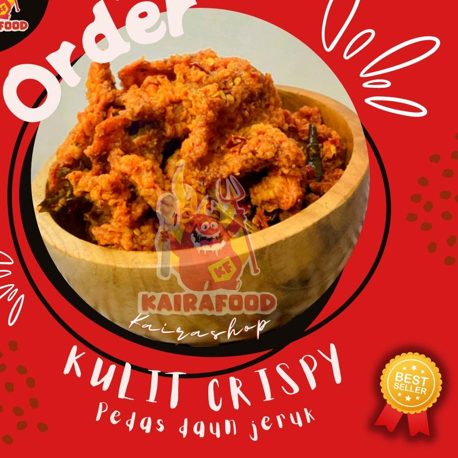 

☏ 500 GRAM KULIT AYAM CRISPY PEDES DAUN JERUK | ORIGINAL DAUN JERUK ♙