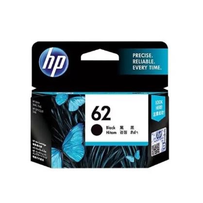 ink cartridge hp 62 black 200 pages for printer envy 5600 5500 7600 office jet 5700 200 c2p04aa - tinta hitam