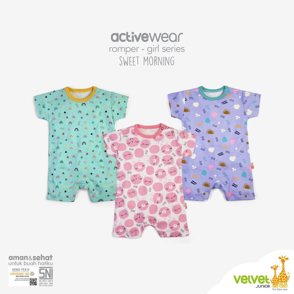 VELVET JUNIOR ACTIVEWEAR BODYSUIT ROMPER SEGIEMPAT SERIES - ROMPER BAYI