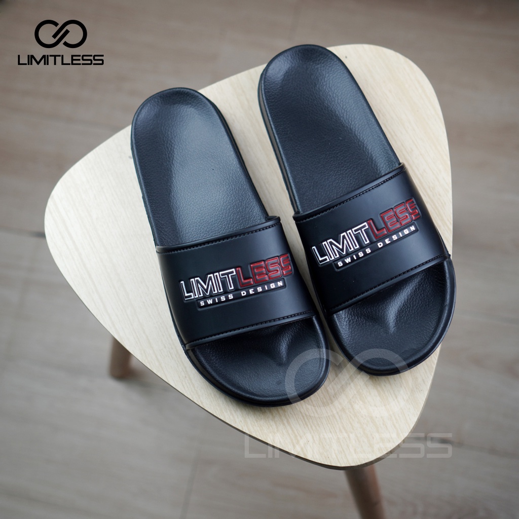 Sendal Slop Cowok Terbaru Sandal Slip On Sandal Slide Pria CLINT Premium Material Hitam Laki Laki Selop Anti Licin Terbaru