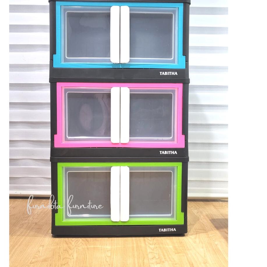 ✱ CONTAINER BOX PLASTIK TABITHA LEMARI LIPAT MPFC JUMBO - LEMARI PLASTIK PORTABLE ➯