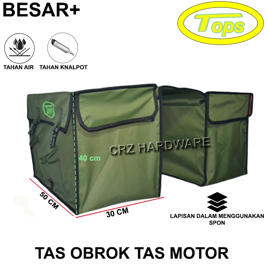Tas kurir Tas pos Tas obrok Tas Motor Tas Tas Pos Sprinter Kuat Tahan Air TOPS Hijau