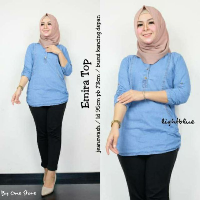kemeja wanita jeans/kemeja blus wanita