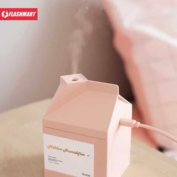 Flashmart Bcase Milk Box Air Humidifier Ultrasonic USB 260ML - DSHJ-H-001