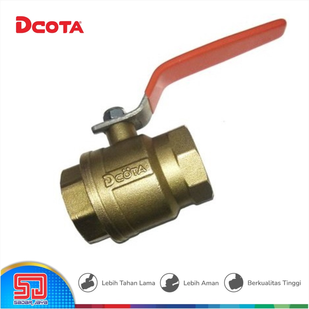 DCOTA Ball Valve 2&quot; Katup Keran Stop Kran Dua Inch Kuningan Drat Dalam Brass