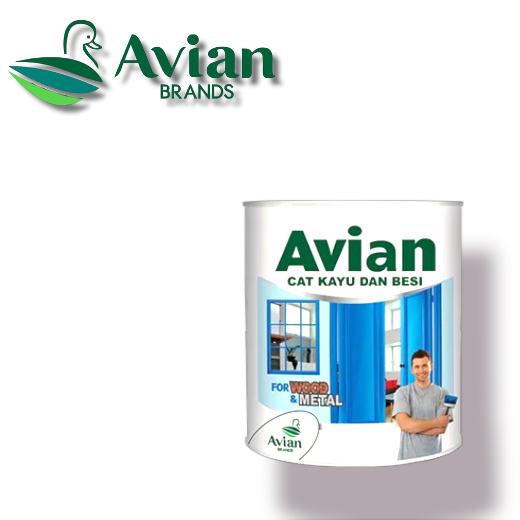 CAT KAYU DAN CAT BESI AVIAN 1KG HITAM PUTIH DLL