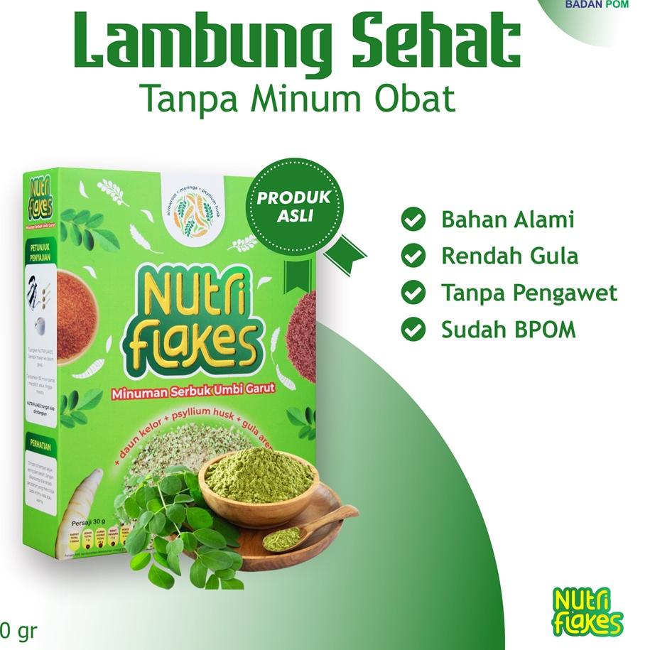 

◊ NUTRIFLAKES Sereal Umbi Garut Atasi Asam Lambung Secara Alami Tanpa Efek Samping 1 Box ♖