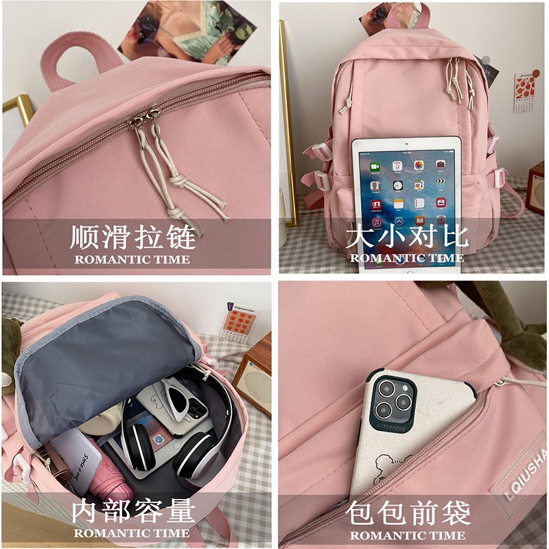 Tas Ransel Wanita - Tas Sekolah Remaja Dewasa Model Terbaru Fashion Korea Kekinian Bagus Murah Besar Kuliah Traveling Jalan Stylish Backpack Punggung Bahu Sandang Kualitas Import Lokal Original Unisex Perempuan Cewek