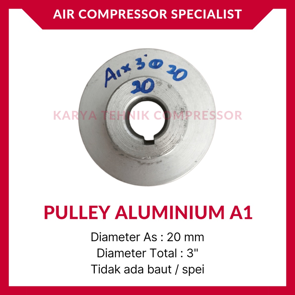 Puli / Pully / Pulley Dinamo Kompresor Udara 3” & 20 mm