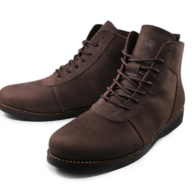 RECOMENDED Sauqi Footwear NVM Sepatu Pria Boots Kulit Asli (CH) - Cokelat