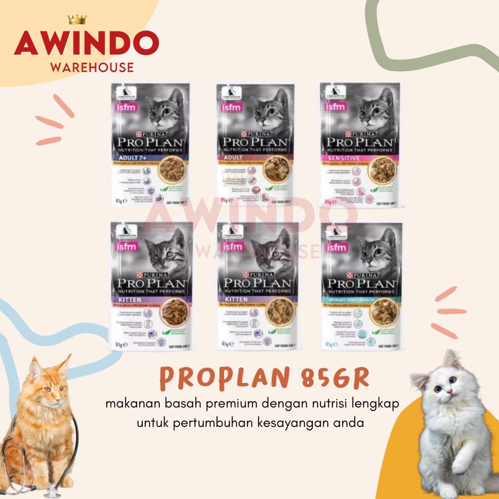 PRO PLAN POUCH 85GR - Makanan Basah Kucing Premium Proplan Purina 85gr