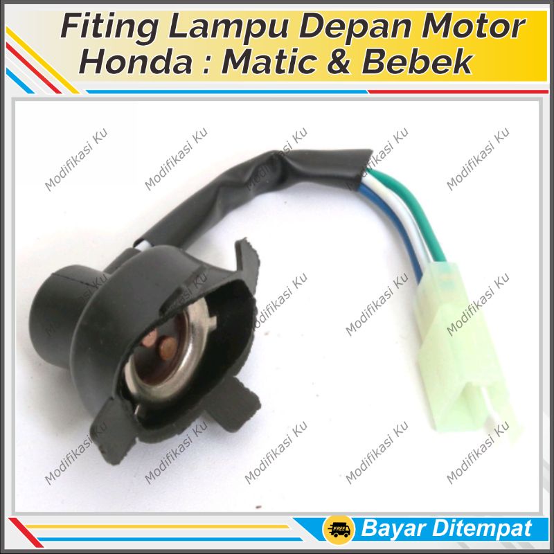 SOKET FITING COP DOP LAMPU UTAMA LAMPU BESAR LAMPU DEPAN MOTOR BEBEK MATIC SUPRA MIO BEAT VARIO VEGA