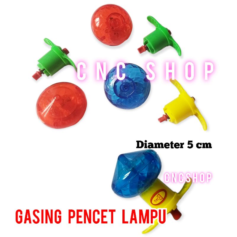 Mainan Gasing Putar Lampu dapat 2pcs Murah Gangsing Anak Jadul