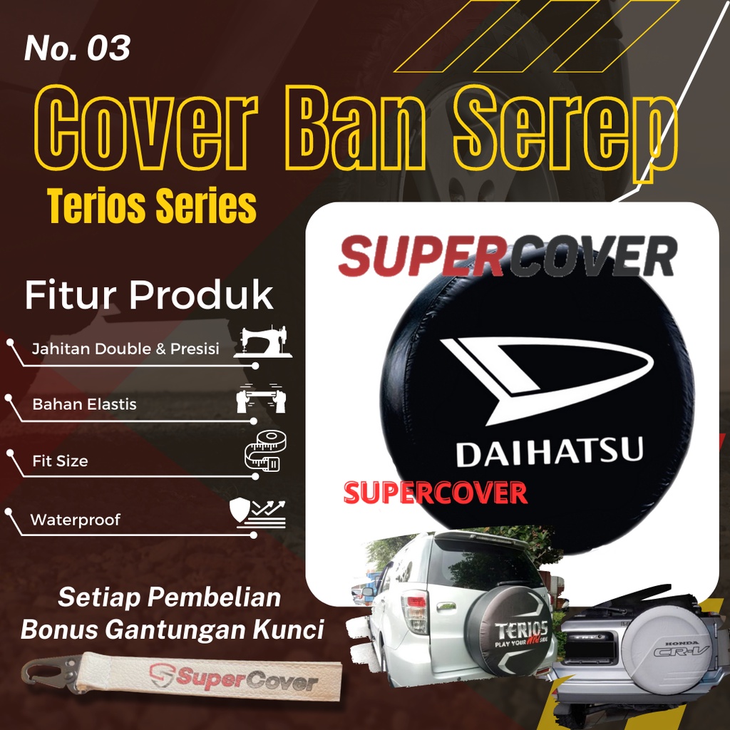 Sarung Ban Serep Daihatsu Terios Cover Ban Serep Kulit Sintetis Daihatsu Terios 03 Penutup Pelindung