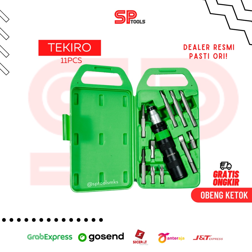 OBENG KETOK / TUMBUK / IMPACT DRIVER SET TEKIRO 11 PCS