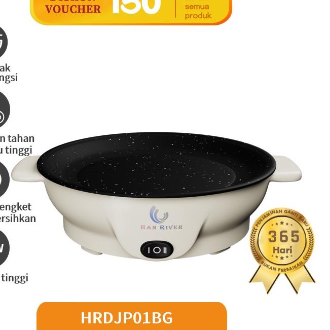 ☋ HAN RIVER  Panci Elektrik/panci listrik/Panci BBQ/Panci Panggang Elektrik Grill ◌