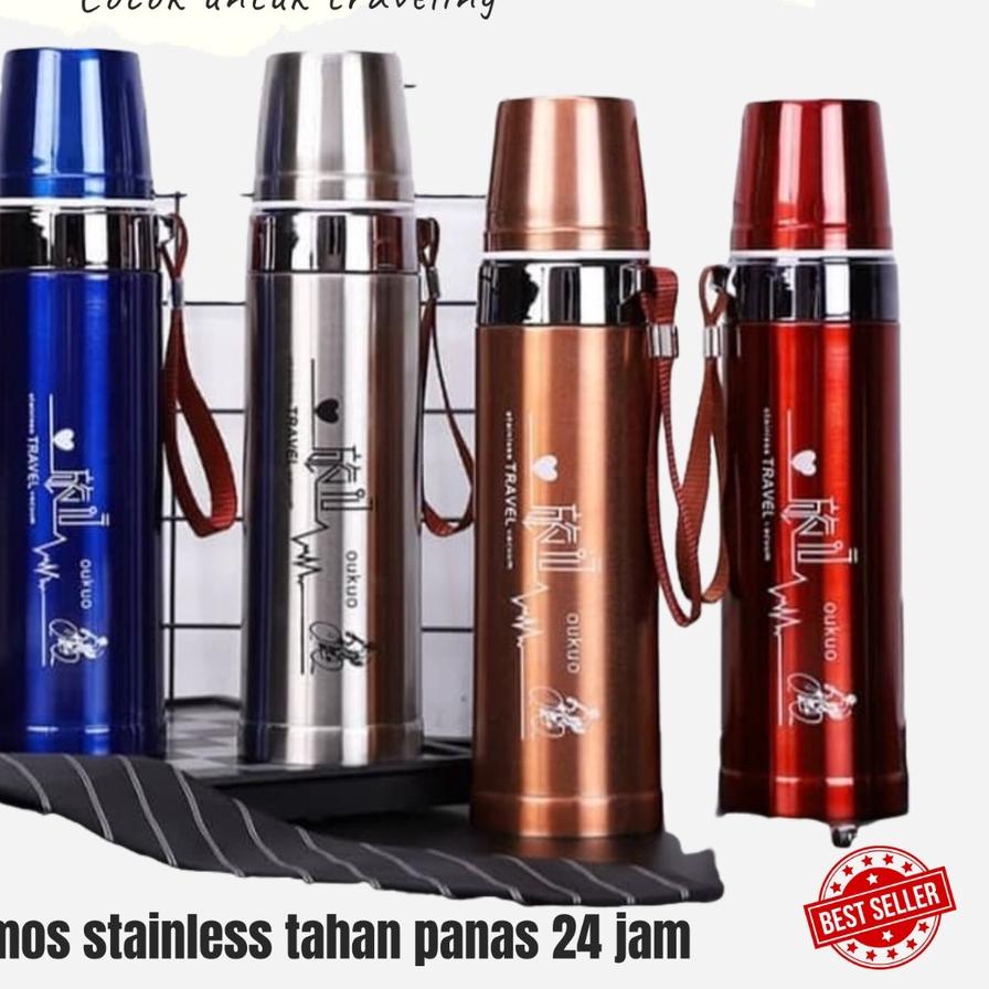 ♗ TERMOS AIR PANAS STAINLESS SPORT TRAVEL UKURAN BESAR TERMOS PANAS DAN DINGIN TAHAN  LAMA 750ML [GR